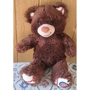 Build a Bear Workshop Plush Bear 16" Brown Cubs Baseball Feet Pads Ears 2022